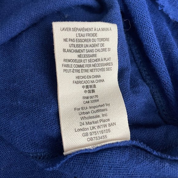 FREE PEOPLE WE THE FREE BLUE PEACHY TEE DISTRESSED TANK TOP SMALL - Picture 12 of 12